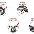 Online Collections Plastic Bullet Rugged Bike Toy, Black, Blue, 5 years and Up - PyaraBaby