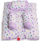 Vparents Joy Baby 4 Piece Bedding Set With Pillow And Bolsters Sleeping Bag And Bedding Set And Feeding Pillow Combo - Purple - PyaraBaby