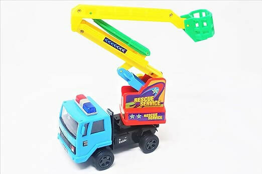 Shinsei Rescue Service is A Finely Crafted Toy with Excellent Use of Links to Lift The 'Cherry Picker', All This in A Mechanical Toy - PyaraBaby