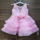 Pink princess frock - 1st Birthday Frock - PyaraBaby