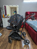 STAR AND DAISY Coballe Stroller/Pram for Baby - Black - PyaraBaby