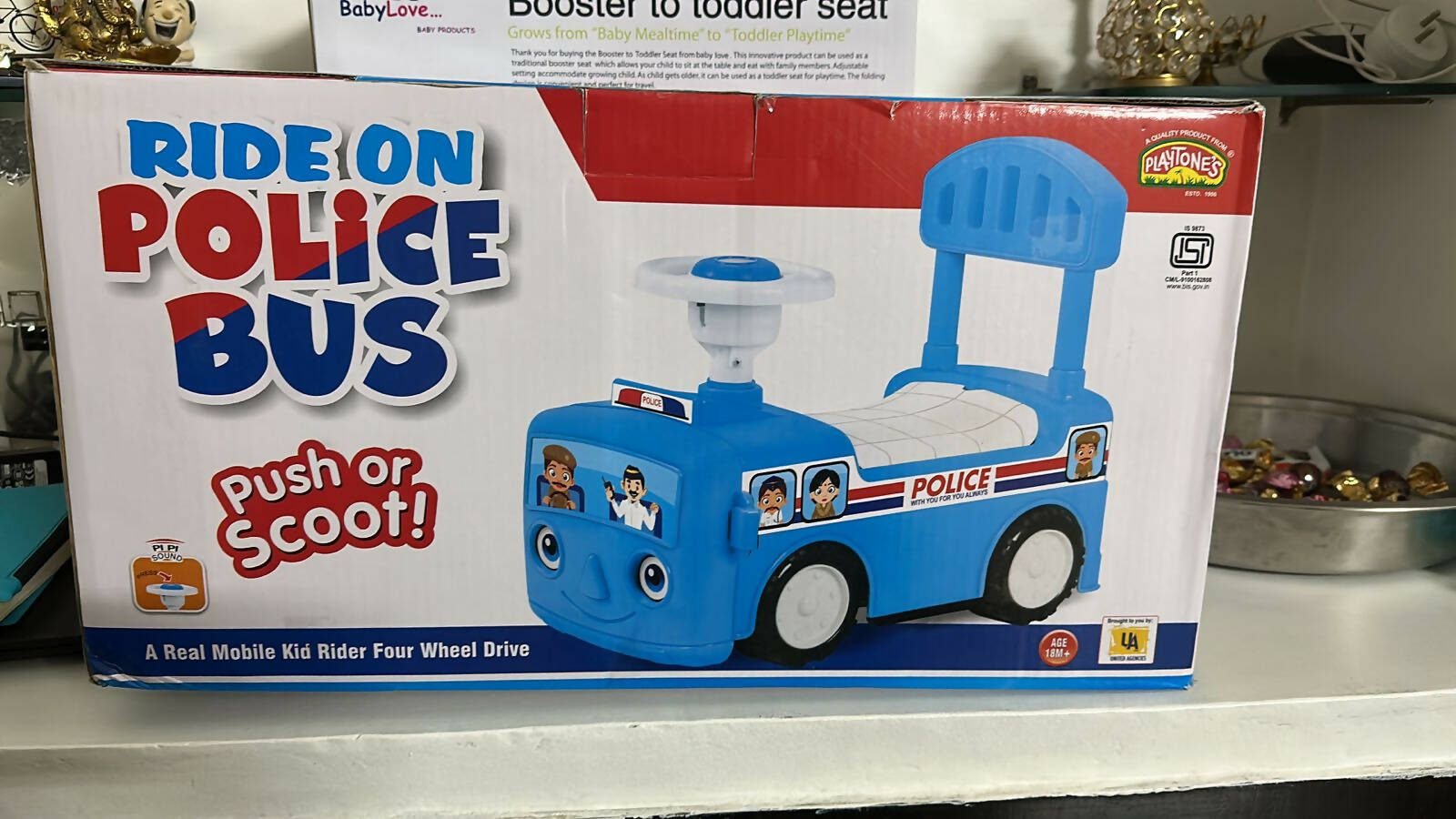 Ride-on Police Bus- Push or Scoot! - PyaraBaby