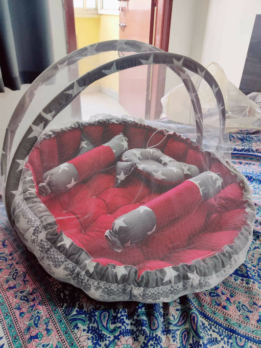 Round Shaped Baby Khazana Bed with Mosquito Net - PyaraBaby