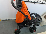 BABYHUG Wander Buddy Stroller/Pram With Rear Parent Utility Box With Cup Holder- Orange - PyaraBaby