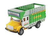 CENTY Toys Public Truck Green- Toy Truck with Tail Lid That Opens - Spare Wheel at Bottom Small Window for Rear View in Driver Cabin Pull Back Action - PyaraBaby