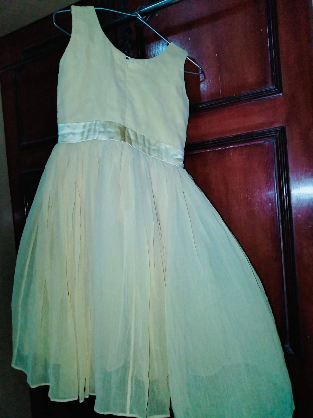 Light yellow party wear dress for 7-8 years girl - PyaraBaby
