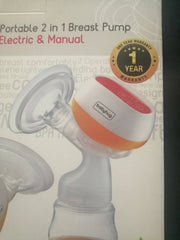 BABYHUG Portable 2 in 1 Electric & Manual Breast Pump - Brand new - PyaraBaby