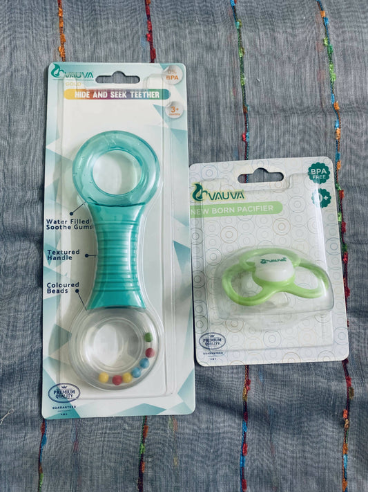 VAUVA Teether and pacifier (Combo of 2) - PyaraBaby