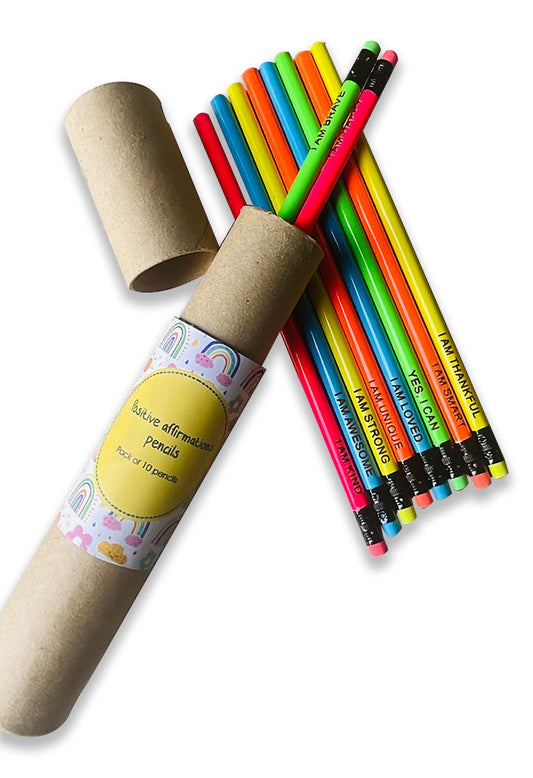 Positive affirmations pencils- Pack of 10 - PyaraBaby