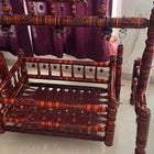 Wooden Balmukut Traditional Cradle With Parna, Dimensions: 26W×40H in Inch - PyaraBaby
