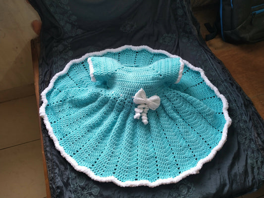 Crochet handmade frock - PyaraBaby