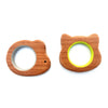 Babycov Cute Mouse and Cat Natural Neem Wood Teethers for Babies | Natural and Safe | Goodness of Organic Neem Wood | Both Chewing and Grasping Toy | Set of 2 (Age 4+ Months)