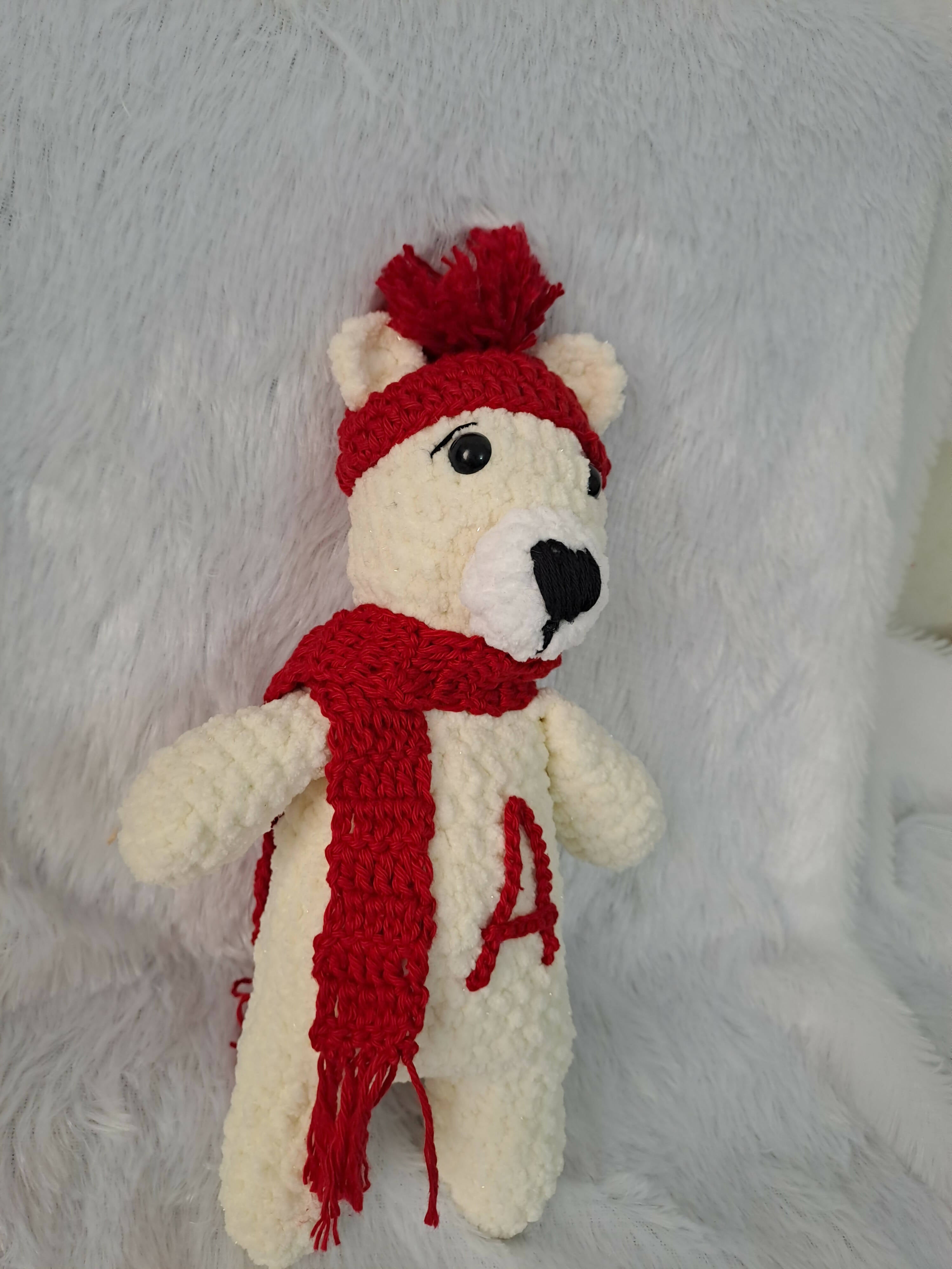 Crochet plush bear with alphabet or name!! - PyaraBaby