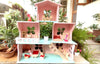Wooden Doll House- 3 Storied Play Set