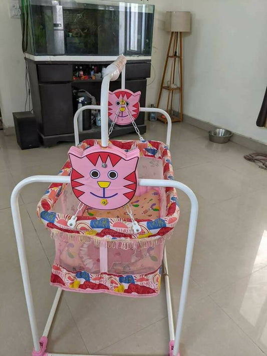 Manual Cradle for Baby - Pink - PyaraBaby