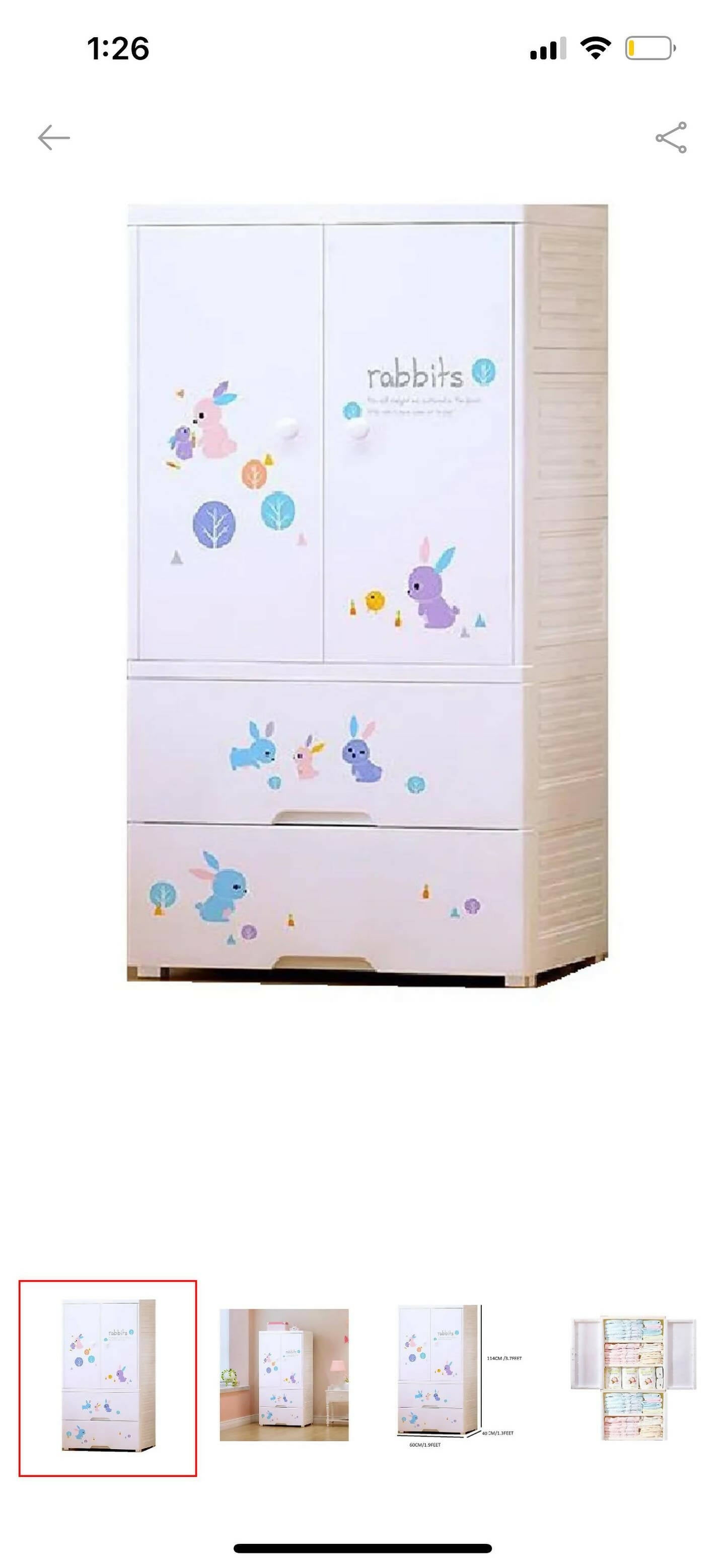 THE TICKLE TOE Cupboard- White - PyaraBaby