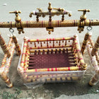 Wooden Balmukut Traditional Cradle With Parna, Dimensions: 26W×40H in Inch - PyaraBaby