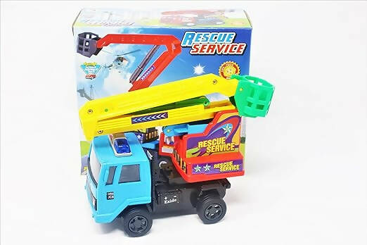 Shinsei Rescue Service is A Finely Crafted Toy with Excellent Use of Links to Lift The 'Cherry Picker', All This in A Mechanical Toy - PyaraBaby