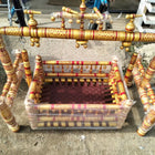 Wooden Balmukut Traditional Cradle With Parna, Dimensions: 26W×40H in Inch - PyaraBaby