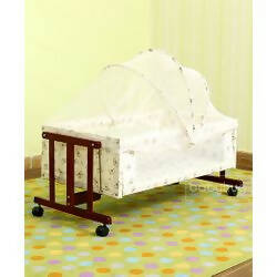 BABYHUG Windsor 2 in 1 Wooden Baby Cot With Cradle & Storage Space, Dimensions: 114.5×70.5×28 cm - PyaraBaby