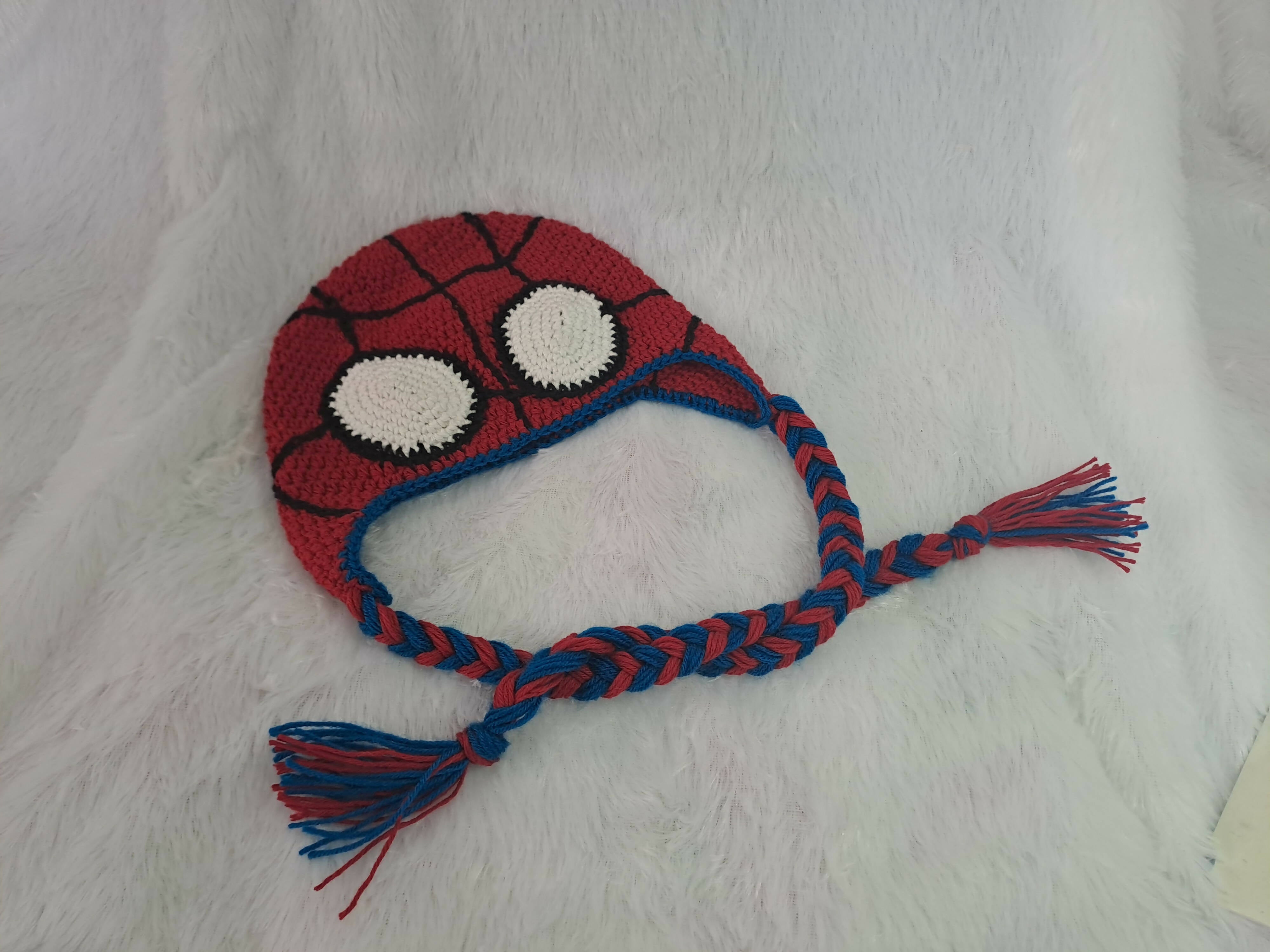 Crochet Spiderman cap - Unisex - PyaraBaby