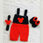 Handmade Customized Crochet Romper with Shoes and Hairband for Baby - PyaraBaby