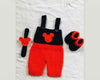 Handmade Customized Crochet Romper with Shoes and Hairband for Baby