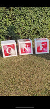 Transparent 3 Pieces One Letters Balloon Boxes without Balloons