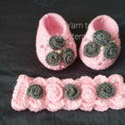 Crochet Frock + Hairband + Booties (Combo of 3) - PyaraBaby