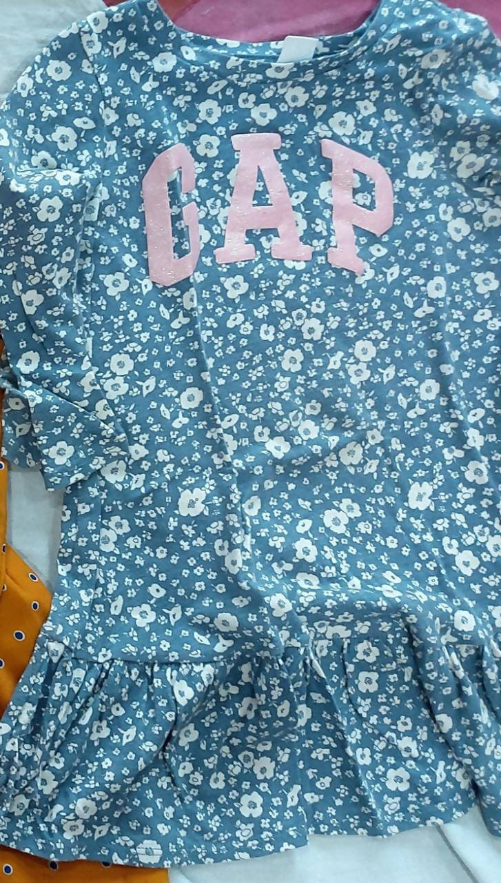 GAP Causual Frock/Dress Blue Colour For  Baby Girl - PyaraBaby