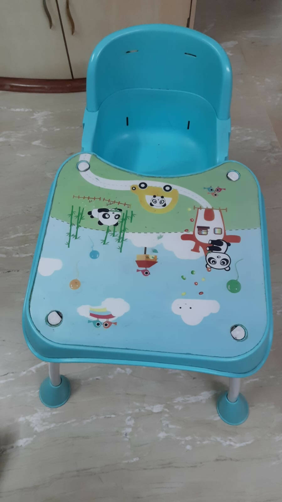 R FOR RABBIT Cherry Berry High Chair - Blue - PyaraBaby