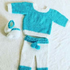 Handmade Customized Crochet Romper with Shoes and Hairband for Baby - PyaraBaby
