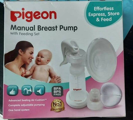 PIGEON Manual Breast Pump with Feeding Set - PyaraBaby