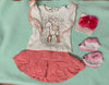 TOFFY HOUSE Midi & Top With Booties And Hairband