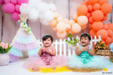 1st Birthday Beautiful Twin Dress/Frock For Baby Girl - PyaraBaby