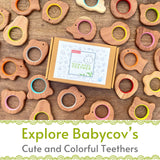 Bring sunshine and comfort to your baby's teething with Babycov's Cute Cloud and Sun Neem Wood Teethers - organic goodness for safe and playful chewing!