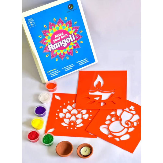 ILEARNNGROW Diwali DIY Rangoli Kit - Set Of Three Stencil - PyaraBaby