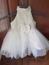 White Party Wear Baby Girl Dress/Frock