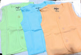 Thermal vest for new born 100% cotton pack of 3 assorted colours - PyaraBaby