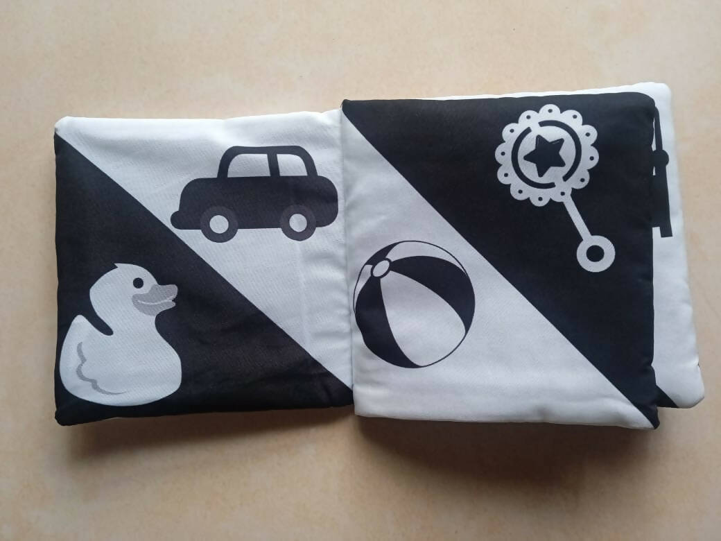 Special Black and White Cloth Book for Newborn Babies - PyaraBaby