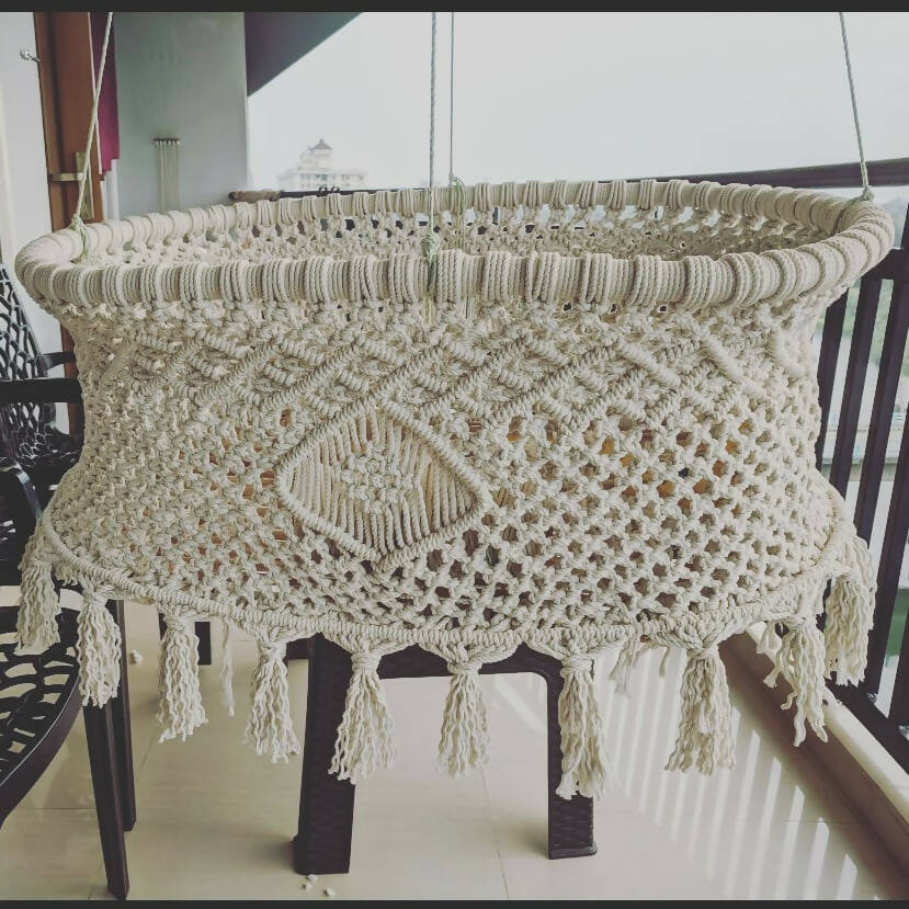 Renee Boheme Handmade Macrame Baby Cradle - PyaraBaby