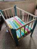 MOTHERCARE Wooden Crib - Model 2021, Dimensions: L - 45" x B - 28" x H - 36" when open - PyaraBaby