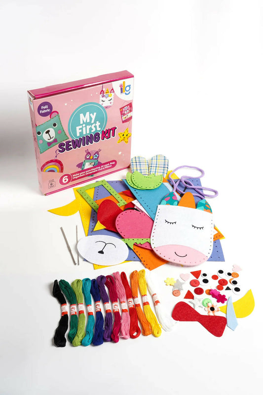 ILEARNNGROW DIY Sewing Art & Craft Kit Bundle - Learn and Create Six Charming Project - PyaraBaby