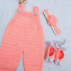 Handmade Customized Crochet Romper with Shoes and Hairband for Baby - PyaraBaby