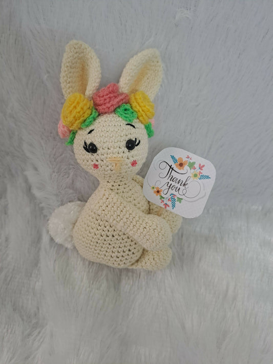 Crochet Bunny with greeting card - PyaraBaby