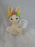 Crochet Bunny with greeting card - PyaraBaby