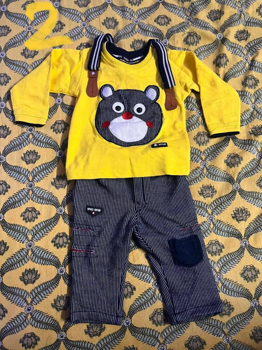 T- shirt and Jeans/Trouser with Suspenders For Baby Boy- Combo - PyaraBaby