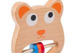 The wooden teddy rattle and teether, multi-functional baby toy designed to engage and soothe infants during their early developmental stages - PyaraBaby