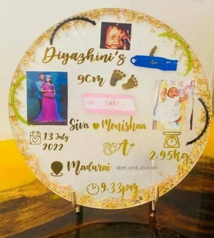 Resin Photo Frame for Home Decor Personalized Gift Customized with Your Photos & Name - PyaraBaby